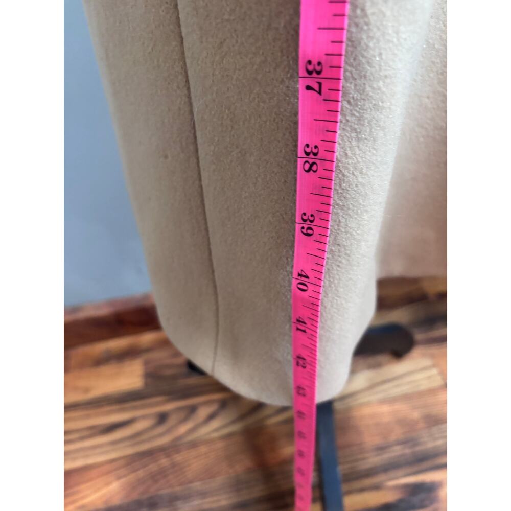 L.L. Bean Women’s Petite Wool Coat Size 6 Camel Tan Long Overcoat - Picture 8 of 10